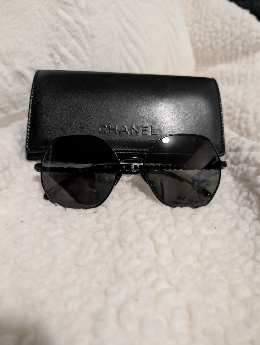 Chanel Black Hexagon Sunglasses - CHANEL Women's Accessories